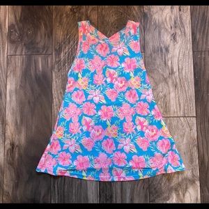 NWT SIMPLY SOUTHERN CRISS CROSS BACK DRESS FLORAL SIZE 2T